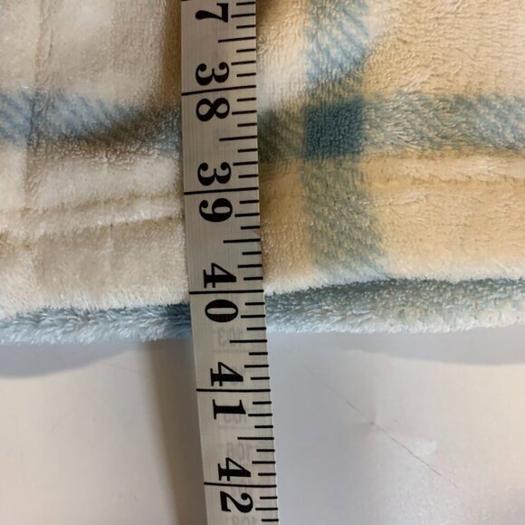 Ralph‎ Lauren Men's Plush Plaid Mid Length Front Tie Bathrobe Size S - Picture 14 of 14